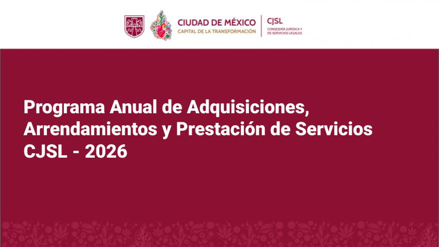 Programa Anual de Adquisiciones, Arrendamientos y Prestación de Servicios 2026